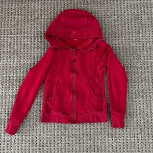 Red Lululemon Scuba Zip-Up
